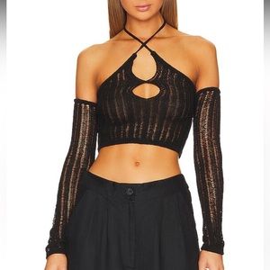 Revolve Adelaide Knit Top in Black